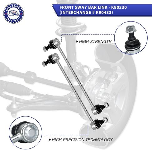 Control Arm, 12 Pcs Suspension Kit Front Lower Ball Joint Sway Bar Stabilizer Link Outer & Inner Tie Rod Bellows Replacement For Toyota Corolla 2003-2008 in Saudi Arabia