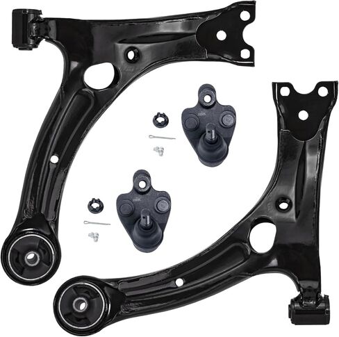 Detroit Axle - 4pc Front End Control Arms Kit for 2003-2008 Pontiac Vibe Toyota Matrix, 2009-2013 Corolla, 2 Lower Control Arms 2 Lower Ball Joints Replacement in Saudi Arabia