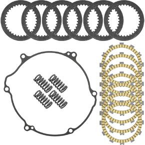 احتكاك القابض في Caltric W/Steel Plates Springs Gasket Kit متوافق مع Kawasaki KX125 1997 1998 1999 2000 2001 2002 in Saudi Arabia