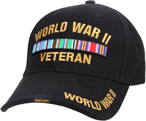 Rothco WWII Veteran Deluxe Low Profile Cap, Black in Saudi Arabia