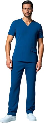 DEEYOTA Medical Scrubs for Men,Scrubs for Men Set,Highly Elastic and Breathable,Moisture Wicking and Quick Drying in Kuwait