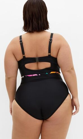City Chic Women's Plus Size 1 Piece - Maui Underwire Print in Saudi Arabia