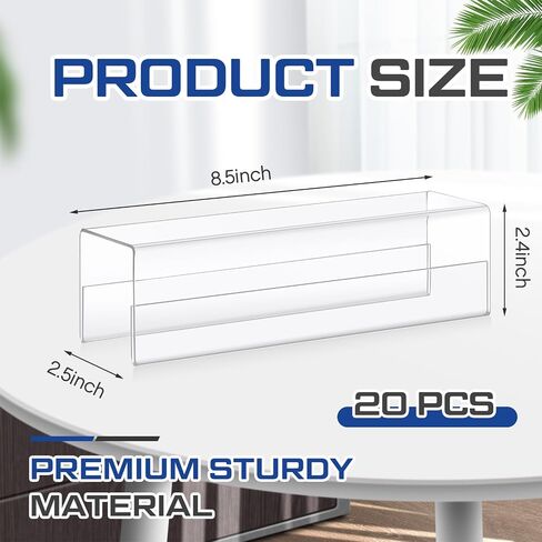 10 Pcs 2.25 Inch Cubicle Name Plate Holders Bulk Clear Double Sided Name Sign Tags for Home Library Doors Office Classroom 8.5 x 2.5 x 2.4 Inch in Saudi Arabia