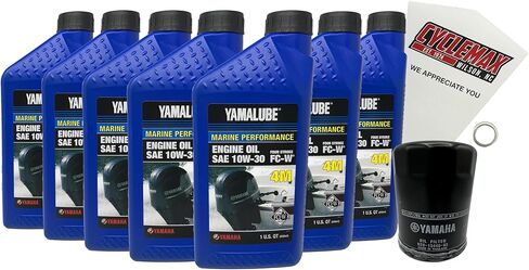 F225-F300 Yamalube 10W30 Marine Oil Change Kit compatible with 2010-2024 Yamaha F300 Outboard Engine in Saudi Arabia