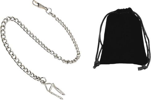 Pocket Watch Chain Accessories for Men Vintage Gold Silver Chains with Style Watch Chains for Pocket Watches Classic Mens Chain with Clip and Accessory in Kuwait