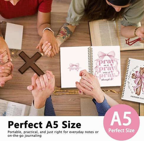 God Says You are Christian Notebook, Floral Christian Journal for Women, Bible Journal Notebook, Church Notes Notebook, Inspirational Hardcover Spiral Notebook Journal 5.5x8.3 Inch in Kuwait