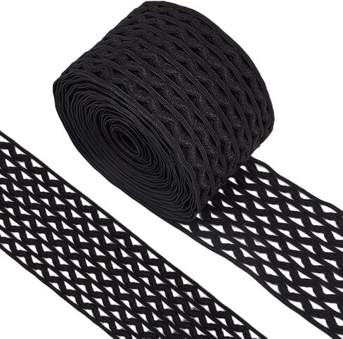 GORGECRAFT 5.5 Yards 2.4" Wide White Wave RAC RIC Elastic Cord Striped Elastic Band Rick Rack Waistband Flat Stretchy Webbing Sewing Knitting Strap Trim Ribbon for DIY Crafts Headband Bags in Saudi Arabia