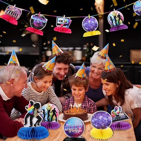 12 Pieces Birthday Table Decorations Colorful Happy Birthday Table Centerpieces Birthday Honeycomb Centerpieces Birthday Table Toppers Table Decorations for Birthday Party Supplies in Kuwait