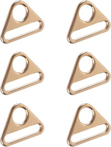 1.5inch Triangle Buckle Adjuster D Ring Purse Bag Strap Loop Bag Hardware Accessories for Making Handbag Backpack Luggage 6pcs (Bronze) in Saudi Arabia
