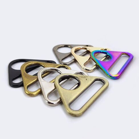 1.5inch Triangle Buckle Adjuster D Ring Purse Bag Strap Loop Bag Hardware Accessories for Making Handbag Backpack Luggage 6pcs (Bronze) in Saudi Arabia