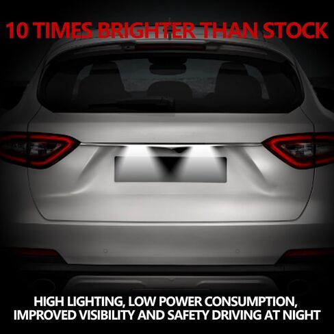 2PCS LED لوحة LED LIDAL LIGHT TAG TAGERBLY متوافقة مع Maserati Levante ، JP Compass Grand Cherokee Patriot ، Fiat 500 ، Dodge Viper 2013-2019 ، 6000K ، 18 SMD White LED in Saudi Arabia