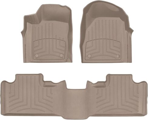 WeatherTech FloorLiner HP Custom Fit Floor Mats for Dodge Durango, Jeep Grand Cherokee - 1st & 2nd Row (449301IM-443242IM), Black in Kuwait