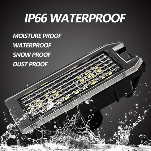 2PCS LED لوحة LED LIDAL LIGHT TAG TAGERBLY متوافقة مع Maserati Levante ، JP Compass Grand Cherokee Patriot ، Fiat 500 ، Dodge Viper 2013-2019 ، 6000K ، 18 SMD White LED in Saudi Arabia