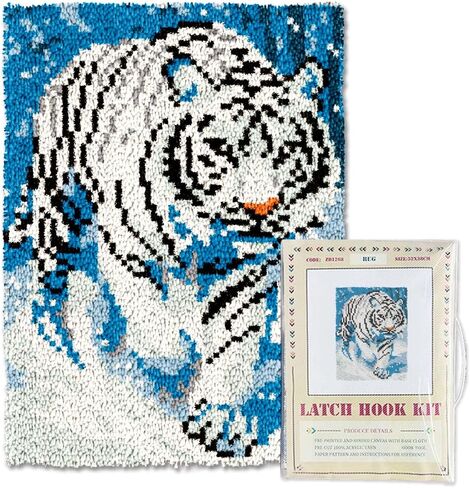 ORIGACH Sunset by The Beach Latch Hook Rug Kit for Adults Printed Rug Making Kit Handmade Carpet Tapestry Cover with Hook Latch and Preprinted Canvas, Home Arts Crafts Sofa Decor, 20.5x15inch in Saudi Arabia