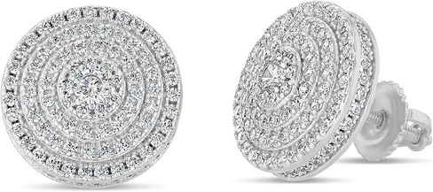 رجال السيدات 14 كيلو الذهب على أقراط مختبر الفضة الماس المسمار الظهر الأزرار المثلجة aretes para hombre - أقراط الرجال ، برغي الظهر ، مجوهرات الرجال ، الهيب هوب. in Kuwait