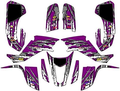 All Years KFX 400 Shredder Green Senge Graphics Kit Compatible with Kawasaki in Saudi Arabia