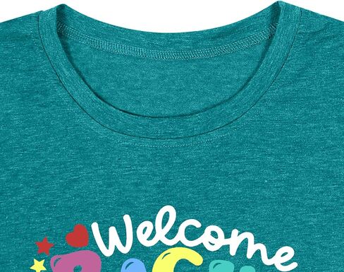 Back to School Teacher Shirt Women First Day of School T-Shirts Funny Teachers Gift Blouse Tops in Saudi Arabia