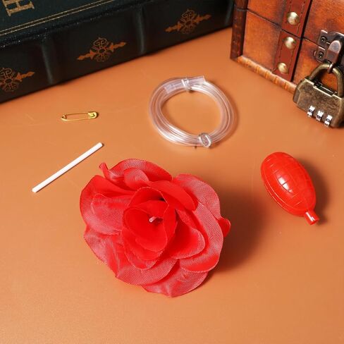 Garneck Water Squirting Flower Water Squirt Corsage Pin - Fun Clown Prank with Short Stem - for and Parties Squirting for Laughter and Joy Ideal for Clowns and in Saudi Arabia
