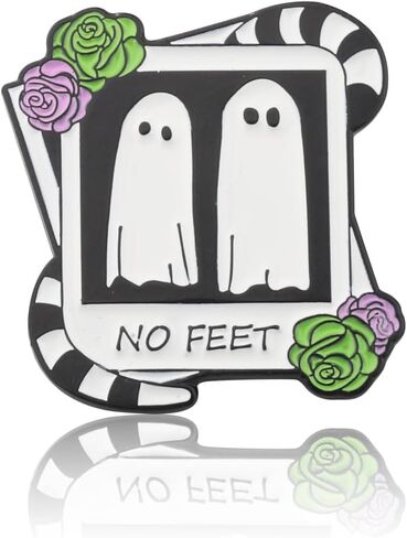 PLITI Horror Movie Inspired Gift Funny No Feet Ghost Brooch Pin For Movie Fans Ghost Lover Gift in Saudi Arabia