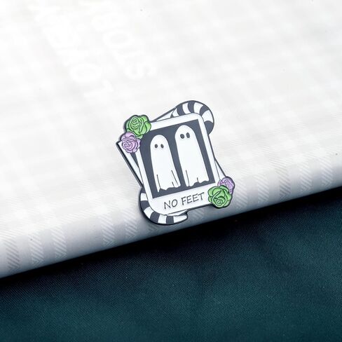 PLITI Horror Movie Inspired Gift Funny No Feet Ghost Brooch Pin For Movie Fans Ghost Lover Gift in Saudi Arabia