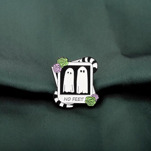 PLITI Horror Movie Inspired Gift Funny No Feet Ghost Brooch Pin For Movie Fans Ghost Lover Gift in Saudi Arabia