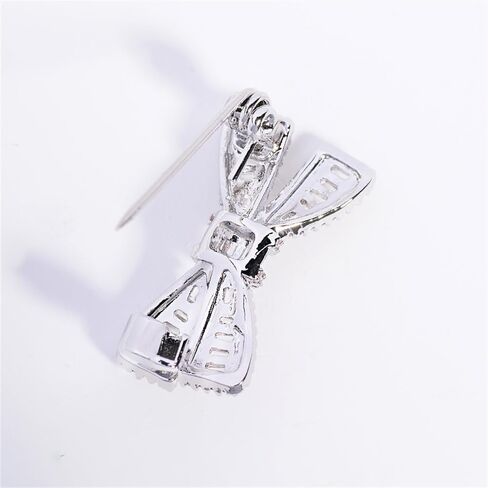 Rhinestone Tiny Bow Brooch Pin for Women Cubic Zirconia Minimalist Ribbon Knot Lapel Pins Cost Clothing Shirt Suit Safety Clip Dainty Accessory Jewelry in Saudi Arabia