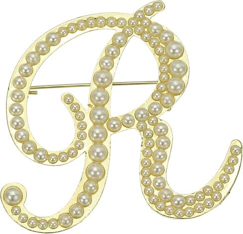 PATIKIL Letter Brooch Pins, Pearl Initial Alphabet Letter Lapel Badges Pin for Women Men Girl Wife Suits Clothes Dress Bouquet Coat Hat Bag Craft Party in Saudi Arabia