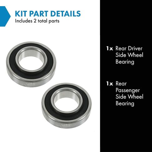 TRQ Rear Wheel Bearing Set Compatible with 1998-2004 Chevrolet Tracker 1999-2005 Suzuki Grand Vitara 1999-2004 Vitara in Saudi Arabia