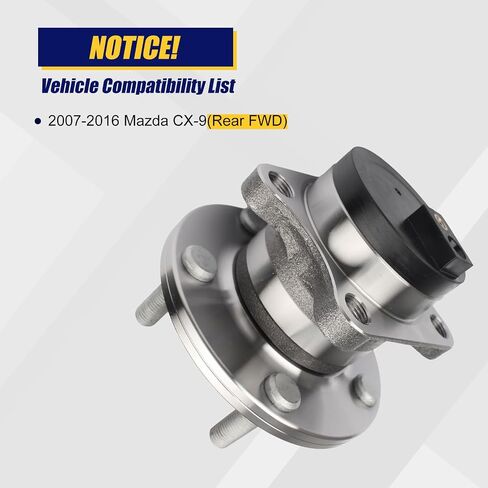 KUSATEC 512452 Rear Wheel Bearing and Hub Assembly Compatible with 2007-2016 Mazda CX-9, 5 Lug Bolts w/ABS in Saudi Arabia