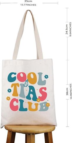 VAMSII Spanish Auntie Gift Cool Tias Club Tote Bag Tia Handbag New Aunt Gift in Saudi Arabia
