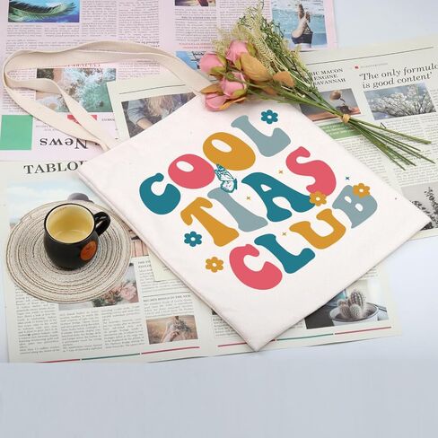 VAMSII Spanish Auntie Gift Cool Tias Club Tote Bag Tia Handbag New Aunt Gift in Saudi Arabia
