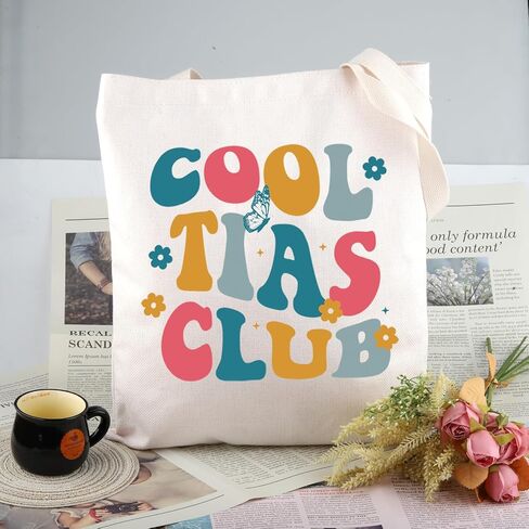 VAMSII Spanish Auntie Gift Cool Tias Club Tote Bag Tia Handbag New Aunt Gift in Saudi Arabia