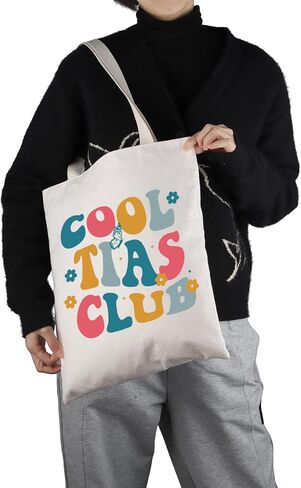 VAMSII Spanish Auntie Gift Cool Tias Club Tote Bag Tia Handbag New Aunt Gift in Saudi Arabia