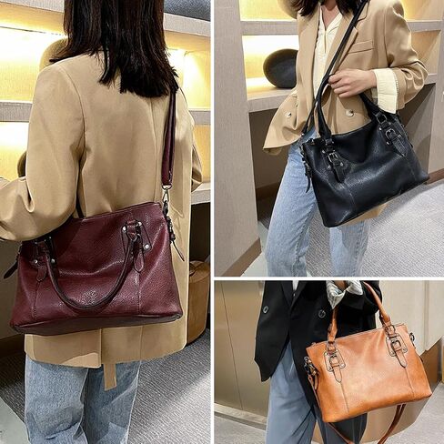 Hobo Tote Bag for Women Large Vegan Leather Purse with Adjustable Shoulder Strap in Saudi Arabia