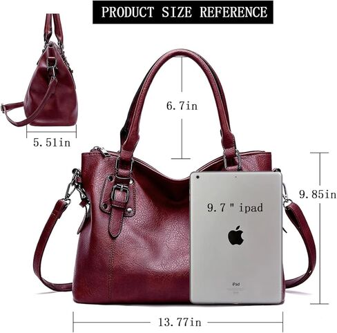 Hobo Tote Bag for Women Large Vegan Leather Purse with Adjustable Shoulder Strap in Saudi Arabia