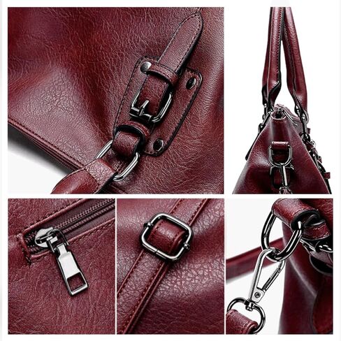 Hobo Tote Bag for Women Large Vegan Leather Purse with Adjustable Shoulder Strap in Saudi Arabia
