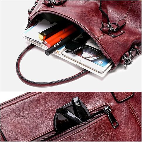 Hobo Tote Bag for Women Large Vegan Leather Purse with Adjustable Shoulder Strap in Saudi Arabia