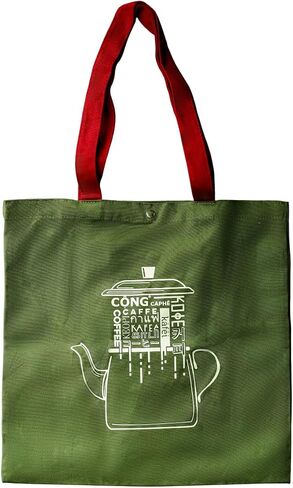 CONG CAPHE - Vietnamese Local Canvas Tote Bag – Stylish & Durable Eco-Friendly, Easy to Carry in Saudi Arabia