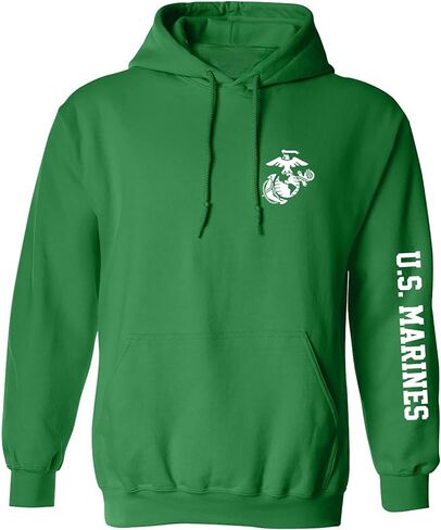 zerogravitee U.S. Marines White Sleeve Print Adult Hooded Sweatshirt in Saudi Arabia