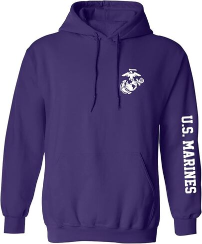 zerogravitee U.S. Marines White Sleeve Print Adult Hooded Sweatshirt in Saudi Arabia