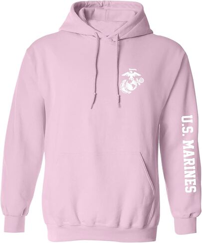 zerogravitee U.S. Marines White Sleeve Print Adult Hooded Sweatshirt in Saudi Arabia