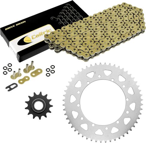 Caltric Gold O-Ring Drive Stain و Sprockets Kit متوافقة مع Yamaha TTR250 TT-R250 1999 2000 2001-2006 Gold in Saudi Arabia