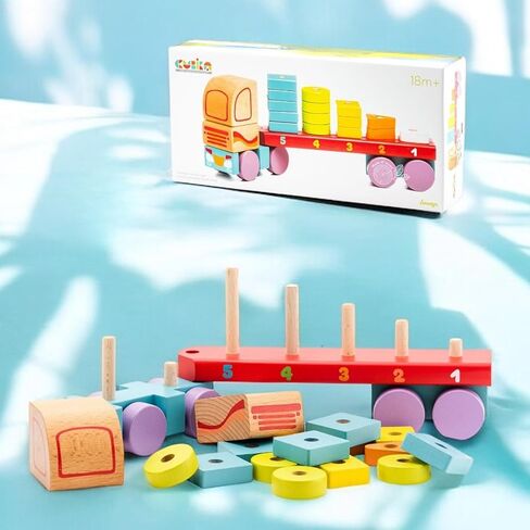 Cubika Cubika-15184Construction 100 Blocks 1 Wooden Building Toy, Multicolor (Levenya 15184) in Kuwait