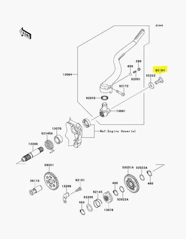 عموم محرك OEM ركلة عمود التثبيت التثبيت 92154-0898 متوافق مع Kawasaki KX250F KX450F KLX450R in Saudi Arabia