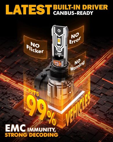 Auxbeam 9006 HB4 Fog Lights, 10000LM 400% Brighter 9006 HB4 Fog Light, Yellow Strong Light Penetration, Super Bright Plug and Play in Saudi Arabia