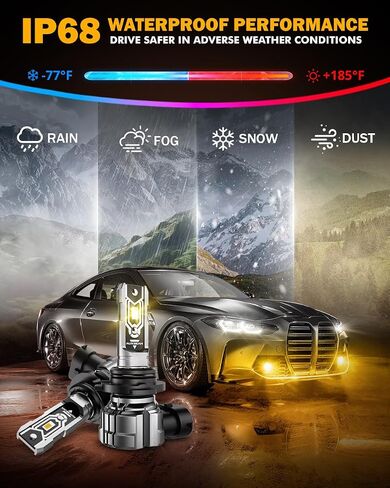 Auxbeam 9006 HB4 Fog Lights, 10000LM 400% Brighter 9006 HB4 Fog Light, Yellow Strong Light Penetration, Super Bright Plug and Play in Saudi Arabia