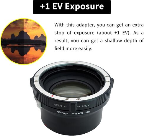 Speedbooster 0.8X Optical Focal Reducer Adapter Compatible with Mamiya 645 Lens for Hasselblad XCD Cameras in Kuwait
