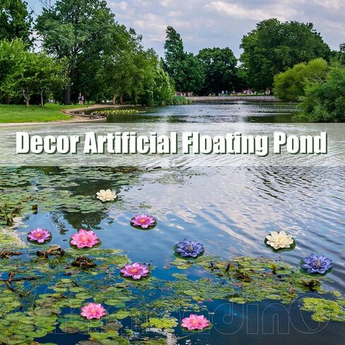 Framendino ، 7 Pack Floatial Foam Foam Lotus Flower Flower Pads for Home Garden Pond Decoration in Saudi Arabia