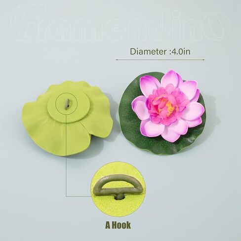 Framendino ، 7 Pack Floatial Foam Foam Lotus Flower Flower Pads for Home Garden Pond Decoration in Saudi Arabia