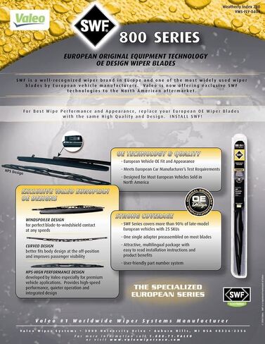 Valeo 800181 SWF Europeize 800 Series Series Blade ، 18 "(حزمة 1) in Kuwait